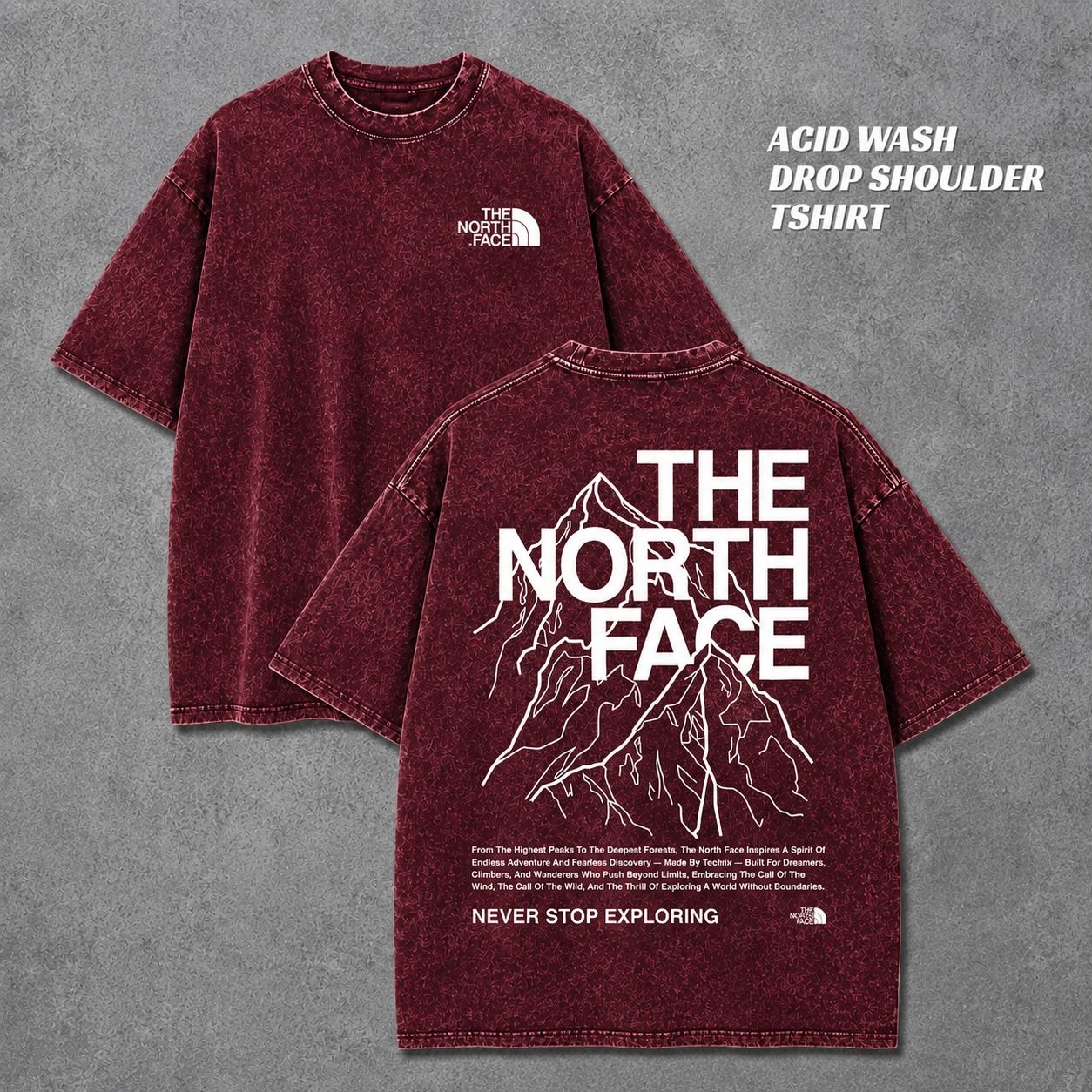Premium Acid Wash Drop Shoulder TShirt 3