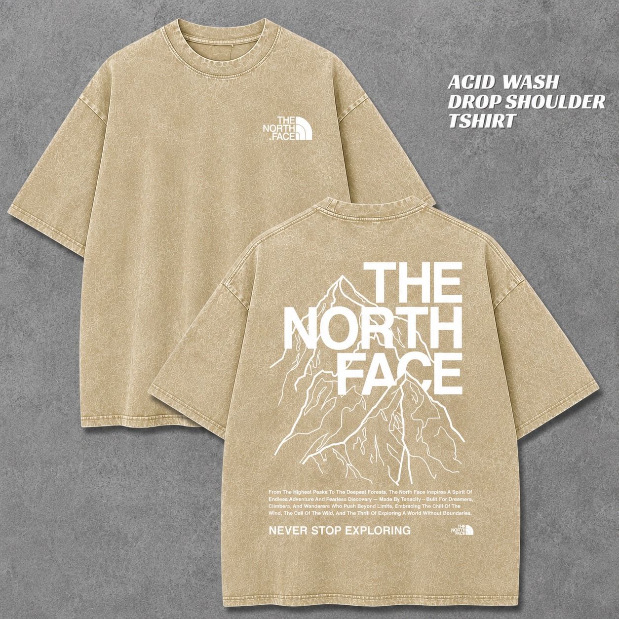 Premium Acid Wash Drop Shoulder TShirt 5