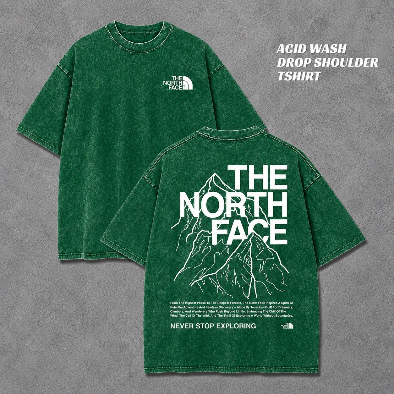 Premium Acid Wash Drop Shoulder TShirt 2