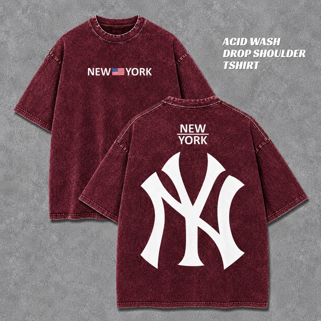 Premium Acid Wash Drop Shoulder TShirt 5