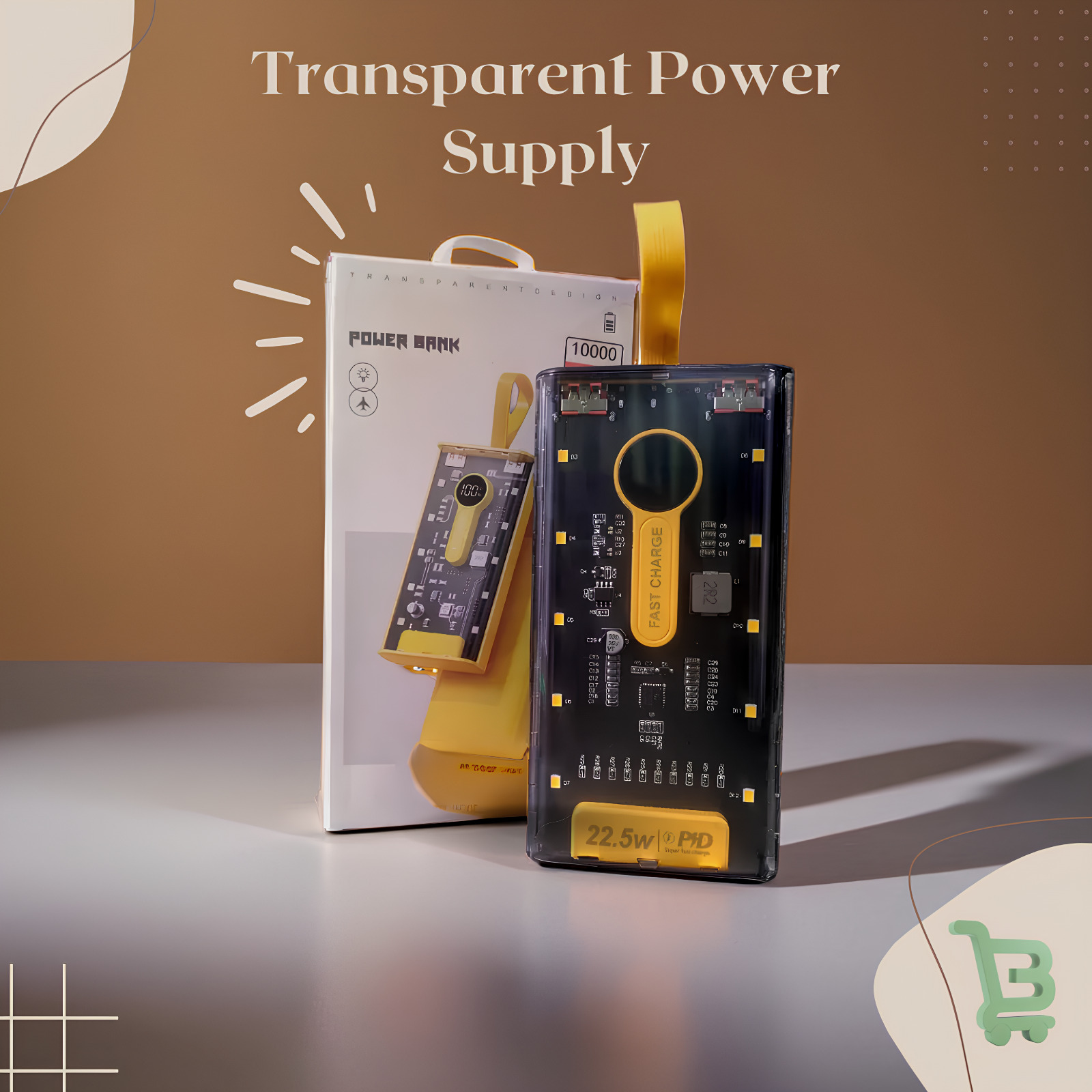 PD22.5W Transparent Portable Power Supply